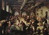Marriage Paintings - Marriage at Cana by Jacopo Robusti Tintoretto